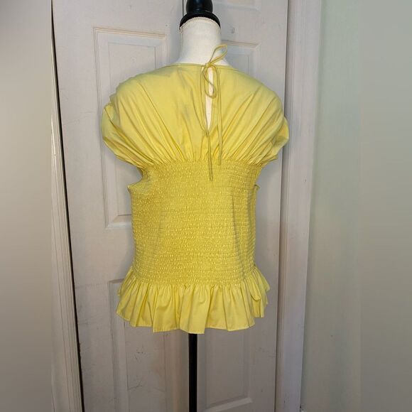 NWT The Great Eros Smocked Jewel Neck Top in Pistachio XL - Picture 3 of 11